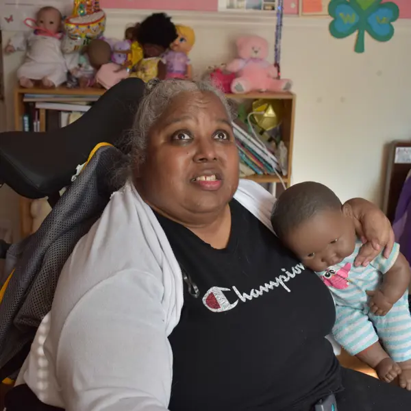 GM resident with doll