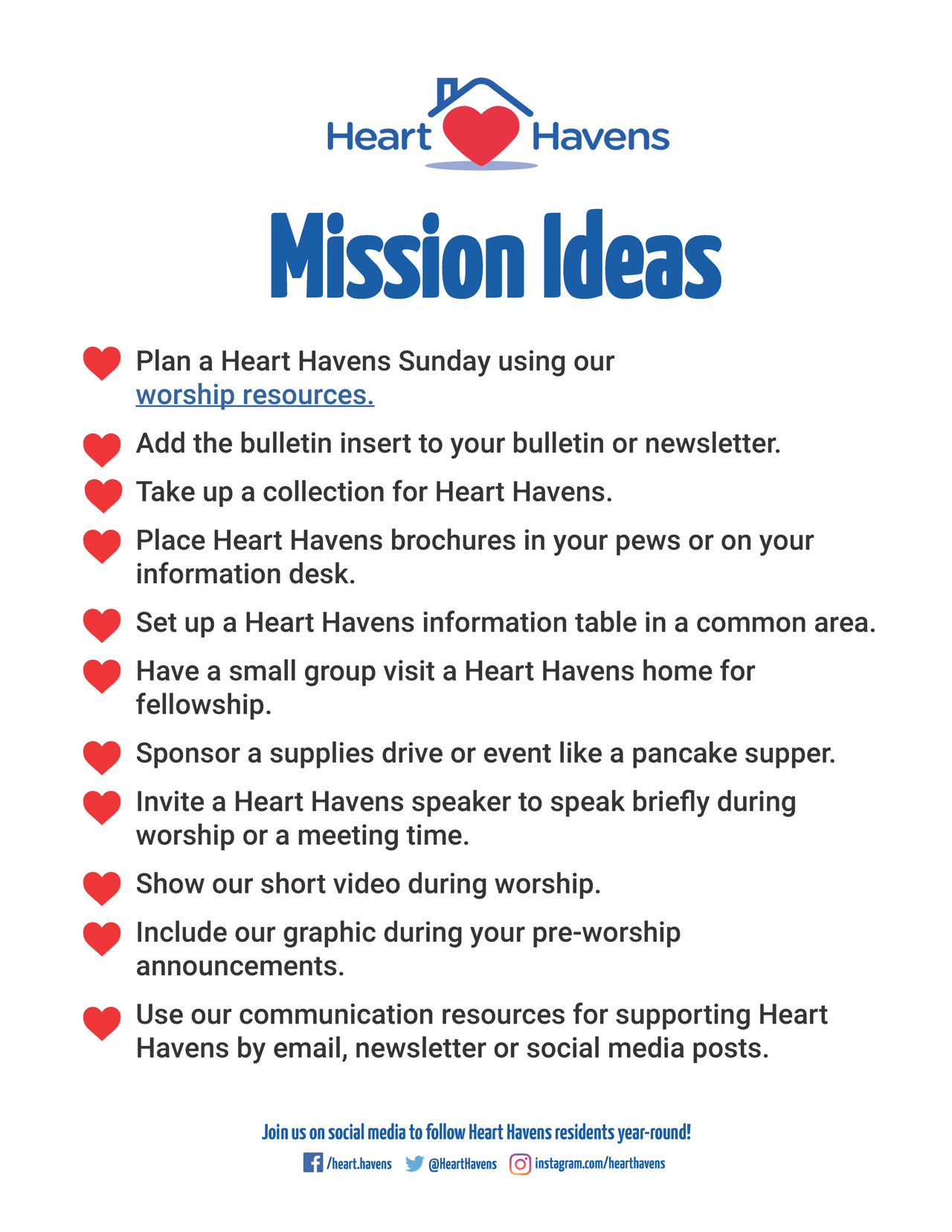 HH Mission Ideas