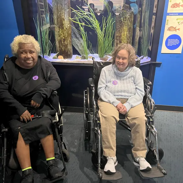 Post Oak residents at the aquarium